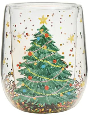 Trinkbecher Mit Weihnachtsbaum Funkeln Doppelte Funkelnde Weihnachtsbaumbecher Für Warme Getränke