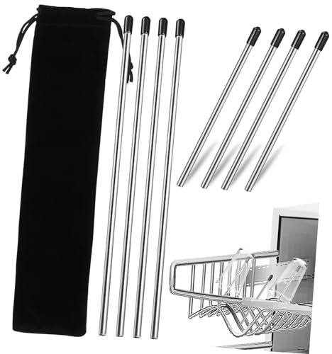 EXHUMKY 8Stücke Flaschenhalter für Spülmaschine Teiliges mit Stangen und Schwarzem Aufbewahrungstasche Sicheres Abtropfen für Glasflaschen