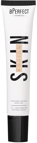 BPerfect Skin Fusion Skin Tint SPF 25 – Lightweight, Buildable Skincare Hybrid for a Radiant, Natural-Look Base – Shade 10 Light/Medium Neutral Peach, 30ml