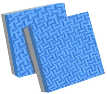 rockible 2X Gewichtheber Fallschutzmatten, Wiederverwendbare, Vielseitige Und Geräuscharme Kreuzheben Pads für Anfänger, Erwachsene Und Zuhause, Blaugrau 50x50x4cm