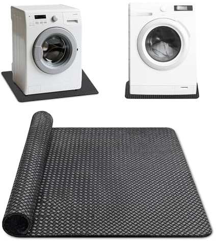 Silikon Antivibrationsmatte 60x60cm - Beidseitig Rutschfeste Unterlage für Waschmaschine, Kühlschrank Trockner - Leicht zu Reinigen & Wiederverwendbar