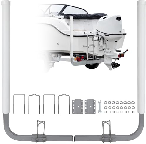 Niwugady Verstellbare Bootsanhänger-Führungspfosten – Rostfreier, verzinkter Stahl mit PVC-Schutz – 43 Zoll Höhe, Heavy Duty, einfache Montage – Für Ski-, Engel- & Segelboote – 2er Set