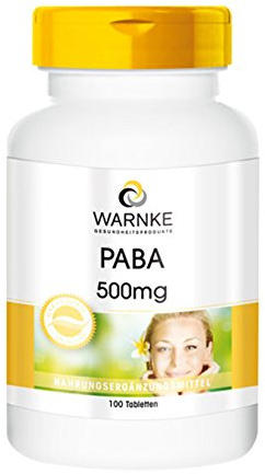 PABA 500mg - Para-Aminobenzoesäure - 100 Tabletten - vegan