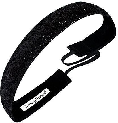 Sweaty Bands Viva Diva Fitness-Stirnband, 2,5 cm, samtig gefüttert, schwarz, 001-10-0049-12