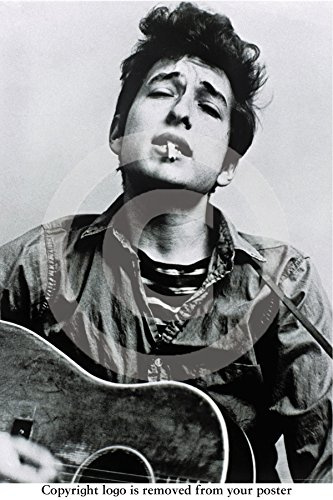 Große Bob Dylan Guitar B/W Close Up Maxi Papier Poster Maßnahmen 91,5 x 61 cm