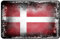 Cadora Magnetschild Kühlschrankmagnet Flagge Dänemark Shabby chic abgenutzt alt gebraucht