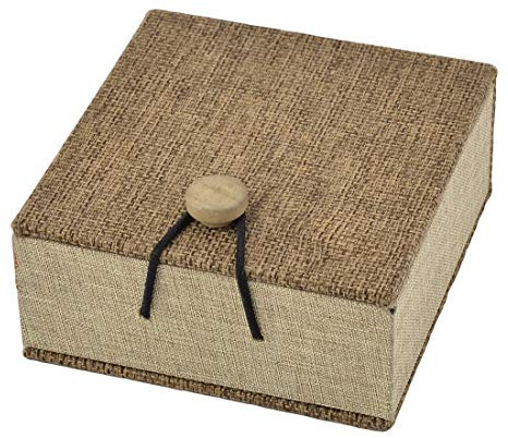 sourcing map Wooden Birthday Bracelet Jewelry Gift Display Holder Box 10.5 x 10cm Coffee Color
