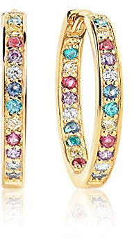 Sif Jakobs Jewellery Damen-Creolen 925er Silber rhodiniert Farbstein One Size 87604641