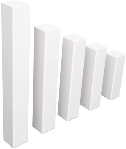 Universal Fussleisten Eckturm | MDF WEISS | (ohne Fase) | 65 mm / 40 Stück