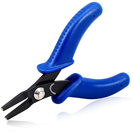SPEEDWOX Mini 4 Inch Chain Nose Pliers, Blue, Smooth Jaw, Jewelry Making, Mechanical, Beading, Sewing