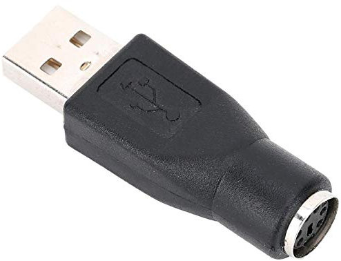ASHATA PS-2 auf USB, 5 x USB-Stecker auf PS/2-Buchse, Adapter für Tastatur, Maus mit PS/2-Schnittstelle, PS/2-Stecker-Adapter, klein und tragbar