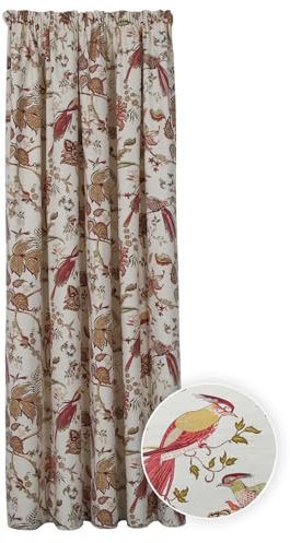 The Mill Shop Kensington Lined Door Curtain - Pencil Pleat Curtain (1 Panel) - 65 x 84 (168 x 213cm), Washable