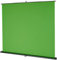 celexon Greenscreen Mobile Lite pull-up Chroma-Key 100 | 150x200 cm 4:3 | Photo background for video content, live streaming, cam calls | Space-saving roll-up screen with telescopic pole