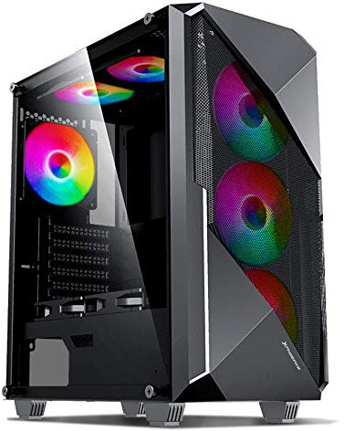 Phoenix Technologies - Caja de Ordenador, PC Gaming, Semitorre ATX, Cristal Templado, Ventilador RGB Incluido y Controlador ARGB preinstalada, Filtro Anti-Polvo, Compatible con Placas ARGB 3 Pines