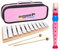 Sonor GP Glockenspiel Sopran + keepdrum MB01PK Tragetasche + Holz-Flöte Pink