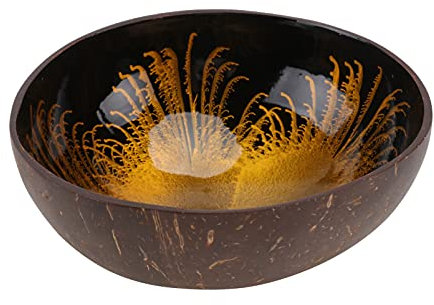 Coconut Bowl Gourmet Fruit Potpourri Bowl, Natural Candy Storage Nuts Holder Key for Hallways, Ink Creative Ornament Creative Storage for