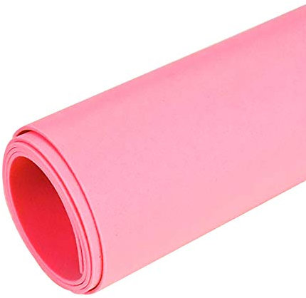 Moosgummi 90cm breit ab 0,5m 23 Farben Schaumgummi PE Schaumstoff Basteln Stoff, gerollter Versand, Farbe:rosa