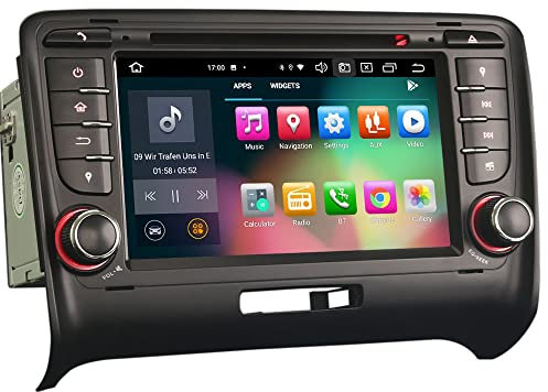 Erisin Android 11.0 Car Stereo Sat Nav DVD Player 8 Core 4GB +64GB built-in CarPlay Android Auto Compatible for AUDI TT MK2 DSP DAB+ Bluetooth GPS SWC WIFI 4G OBD2 TPMS DVR USB SD FM RDS