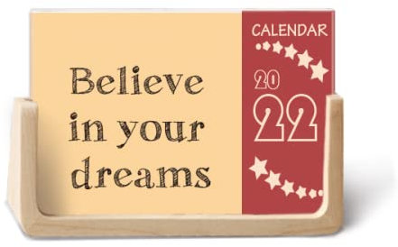 Believe In Your Dream Inspirational 2022 Tischkalender Planer 12 Monate