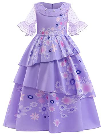Sincere Party /110 Isabella Kleid Encanto Princess Fancy Dress Up für Mädchen 5T-6T/120