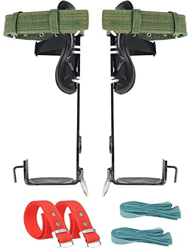 CJGKDJS Tree Climbing Equipment, Tree Climbing Spike Set, Stainless Steel Tree Crampon, Climbing Trees, Artefact, Tree Climbing Spike, Non-slip Tree Climbing Equipment Set, Adjustable Tree Climbing To