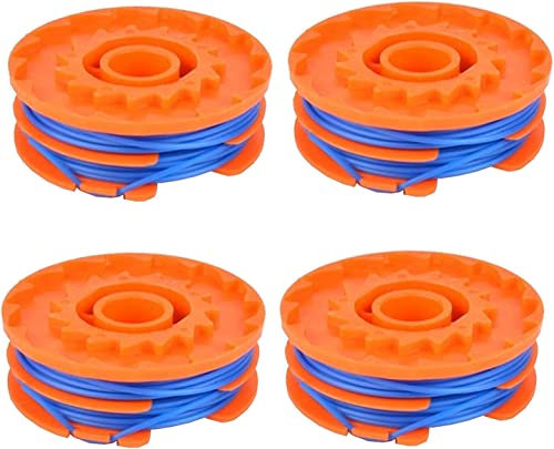 SPARES2GO 5m Twin Line & Spool Compatible with Titan TTB820GGT Trimmer Strimmer (Pack of 4)