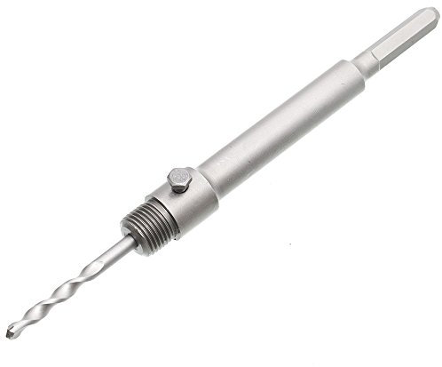 HEX Adapter 200mm für Bohrkrone mit M-22 Gewinde mit Zentrierbohrer Aufnahme HEX 22 für Zahnkranzbohrfutter Schlagbohrmaschine Zubehör