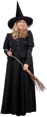 WILBERS & WILBERS - Hexenkleid für Damen | Schwarz, Erwachsenenkostüm für Karneval und Halloween