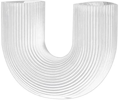 Plumflex U Form Vase Ästhetische Blumenvase Moderne Trockenblumen Harz Blumentopf Übertopf für Blumen Büro A