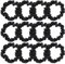 Lusofie 12 Stück Seide Haargummis Schwarz Elastische Haargummi Scrunchie Kleine Haarschmuck Haarbänder Damen Seide Mädchen Pferdeschwanz Haare Ringe (2,36 Zoll)