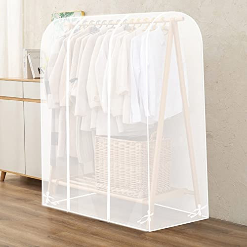 Kleiderständer Abdeckung Groß Hochwertiger Staubdicht Abdeckung Staubschutz vor Feuchtigkeit Kleiderschutzhülle, Kleiderständer Abdeckung mit Reißverschluss(Translucent,100x50x150cm)