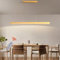 Pendelleuchte Holz Esstisch Esszimmer Lampen LED Hängelampe Dimmbar Hängeleuchte Wohnzimmer Küche Büro Hängend Leuchte Moderne linear Kronleuchter mit Fernbedienung Pendant Lampe (L150cm)