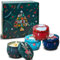 VETOUR Weihnachten Duftkerzen Geschenk:Pack von 4 Zitronen Kürbis Zimt Vanille 4.4OZ 4 * 30 Stunden Aromatherapie Zinn Dose Kerzen Set für Frauen Freunde Festival Geschenke (Weihnachtsstil)