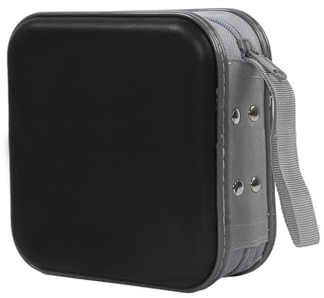 MEMOFYND Scatola Porta Cd Da 1 Pezzo,Portafoglio Cd,Scatola Porta Cd,Scatola Dvd,Borsa Porta Cd,Scatola Porta Disco, Borsa Porta Disco Portatile (Nera)
