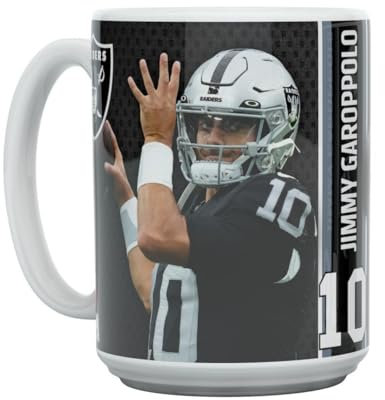 Jimmy Garoppolo MOTION Las Vegas Raiders NFL Tasse 450ml