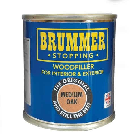 Brummer Wood Filler Medium Oak 250g– 2 Sizes & Assorted Shades | Ideal for DIY Wood Repairs & Restorations