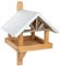 VOSS.garden Vogelhaus Mora, braun, lasiertes Holz, Metalldach, Wandmontage, hängend, Gartendekoration