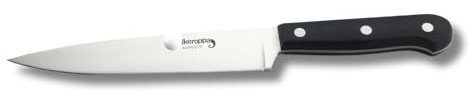 Keroppa Cuchillo Verdulero Domestic Black, Cuchillo para Cortar Verduras, Fruta, Acero Inoxidable, Uso Doméstico, Hoja 17 cm, Mango Ergonómico, Fabricado en España, Corte Preciso