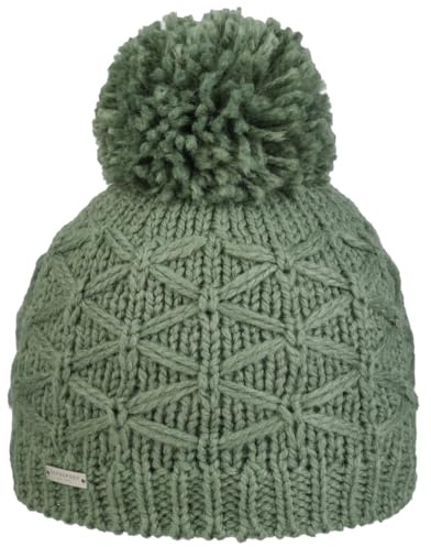 Seeberger Annelie Pompon Mütze Damen/Herren -, Grün , 6.75-7.5