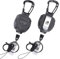 EOTW 2 Stücke Ausziehbar Schlüsselanhänger mit Gürtelclip, ID-Ausweisrolle mit 70cm Einziehbarer Stahlseil, Retractable Keychain für Ausweishalter, Gürtel, Tasche und Schlüssel,10 OZ