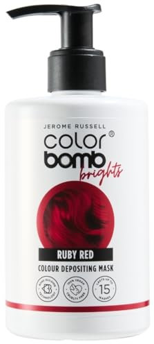 Jerome Russell Color Bomb Brights – Ruby Red Colour Depositing Conditioning Mask, 300ml