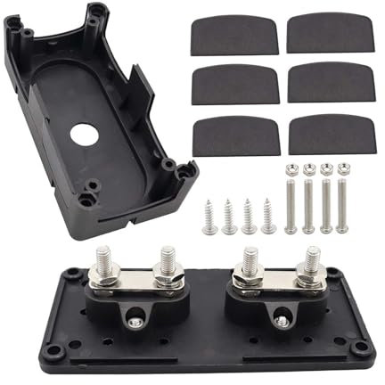 Oshhni Hochleistungs Stromverteilungsblock für Fahrzeuge, Wasserdicht, 300 A, Schwarz M6