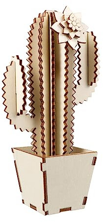 TEHAUX 2sätze Holz Kaktus Deko Für Tisch Kreative Holzornamente Für Home Office Leicht Und Stabil Für Desktop Und Partyszenen Langlebige Kunstpflanze