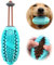 NIEEKRUN Hundespielzeug Intelligenz, Leckerli Ball für Hunde, Starker Futterball Naturkautschuk und Zahnpflege, Kleine und Große Hunde Hundespielzeug Unzerstörbar (11,5 * 5cm Blau)