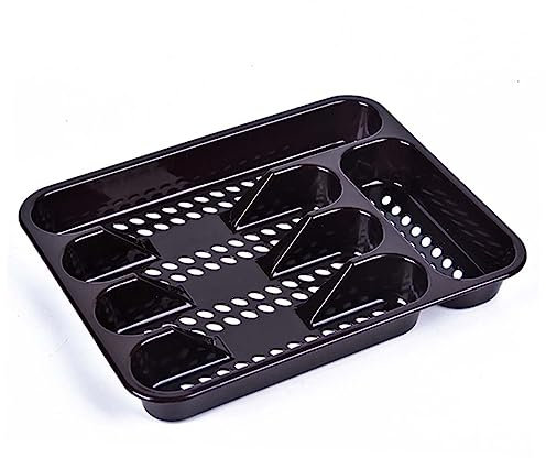 Garneck Vassoio Portaoggetti Per Posate A 4 Scomparti in Plastica Per La Cucina Facile Da Pulire Colore Casuale