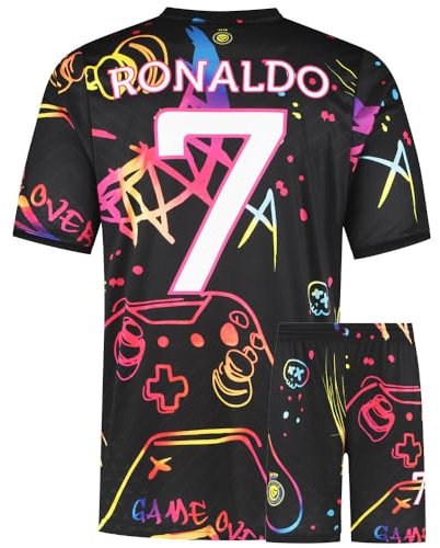 Al-NASSR Trikot Set – Gaming Trikot - Jungen - Fußball Trikot - Fussball Geschenke - Sport t Shirt - Sportbekleidung - Größe 140