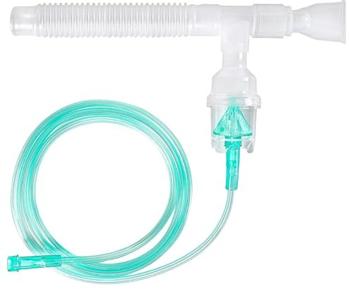 Vernebler Schläuche und Mundstücke, Verneblerteile Vernebler -Schlauch mit Mundstücken 79 '' Zerstäuberschlauch mit 4 Zubehör für Kinder Erwachsene Helthuse Ausrüstung