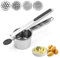 DingGreat Stainless Steel Potato Ricer Masher with 4 Interchangeable Discs-680g Heavy Duty Press for Fluffy Mashed Potatoes,Baby Food,Spaetzle & Fruit Juice - Dishwasher Safe Thickened Silicone Handle