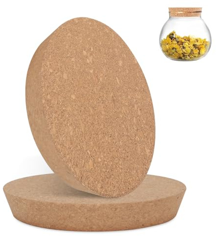 2 Stück Holz Konische Korkstopfen, 13/14/15/18.5/20cm Natürliche Weiche Holzstopfen Flaschenkorken Holzkorkendeckel für Glasflaschen Weinflaschen Karaffen Keramik, 3cm Dick (150x130mm)