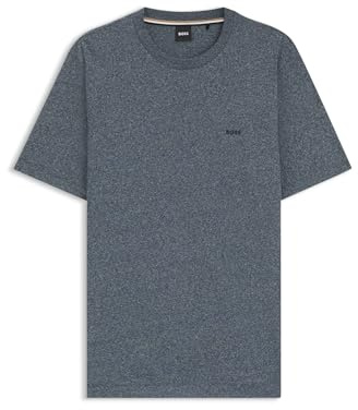 BOSS Herren Thompson 01 T-Shirt aus Baumwoll-Jersey mit Logo-Detail Hellgrau XL